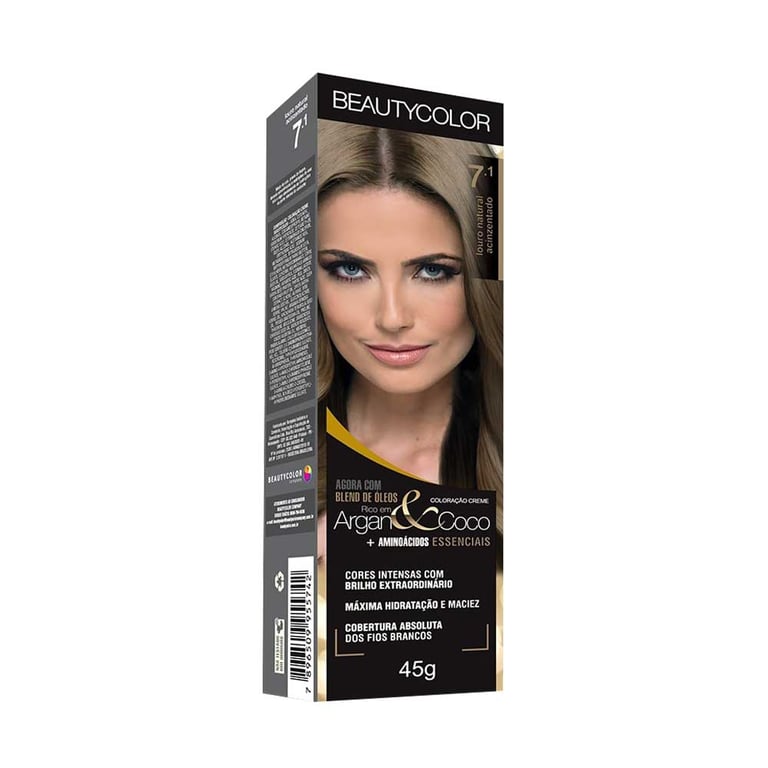 Tinta Beautycolor Louro Natural Acinzentado 7.1