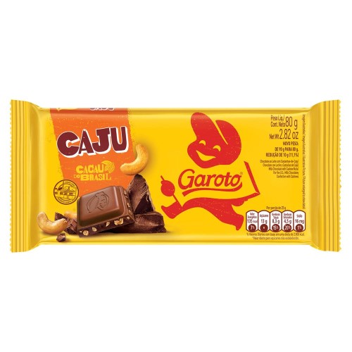 Chocolate Garoto Castanha de Caju 80g