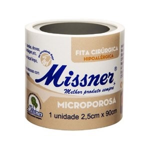 Fita Cirúrgica Microporosa Missner 2,5cmx90cm Bege