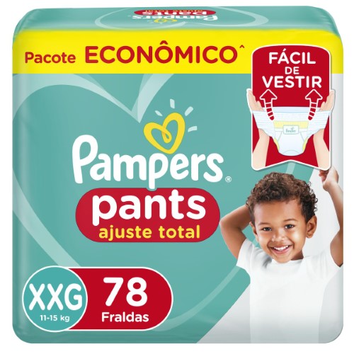 Fralda Pampers Pants Ajuste Total XXG - 78 Unidades