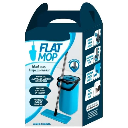 Balde Flat Mop Nobre Com Espremedor