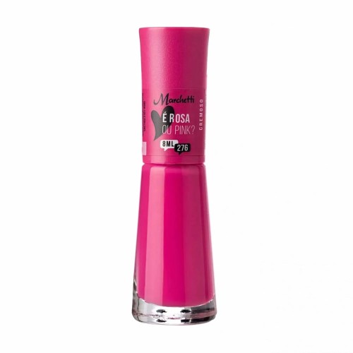 Esmalte Marchetti Cremoso Cor É Rosa ou Pink 276 com 8ml