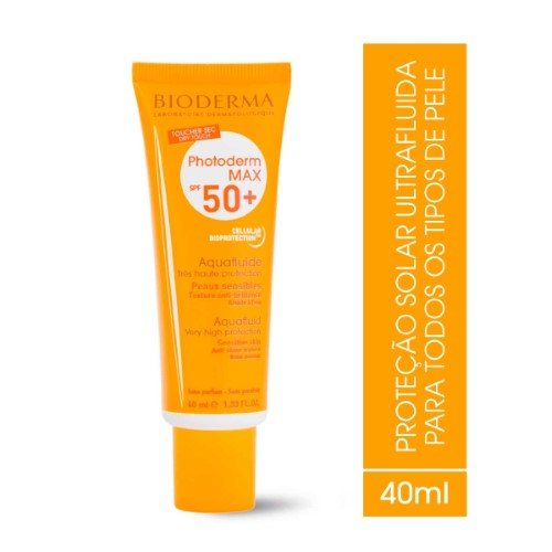 Protetor Solar Bioderma Photoderm Aquafluide FPS 50+ Sem Cor 40ml