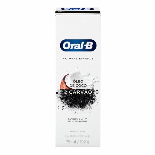 Creme Dental Oral-B Natural Essence Com Óleo de Coco e Carvão 102g