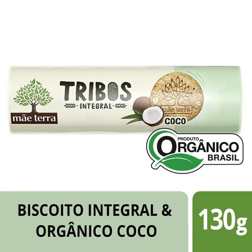 Biscoito Integral E Orgânico Tribos Mãe Terra Coco 130g