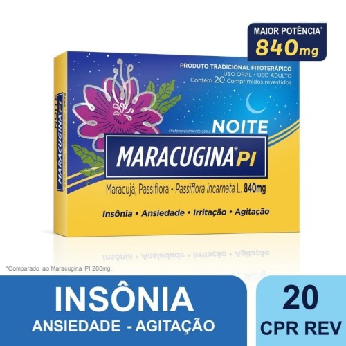 Maracugina PI Noite 840mg 20 Comprimidos Revestidos