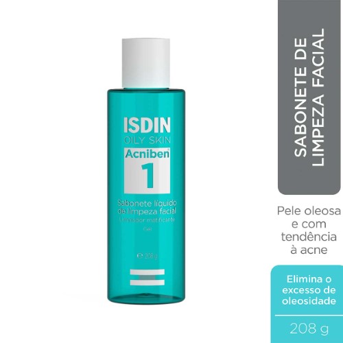 Sabonete Líquido Isdin Oily Skin Acniben 1 208g