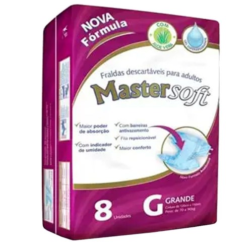 Fralda Geriátrica Mastersoft Regular G 08 Unidades