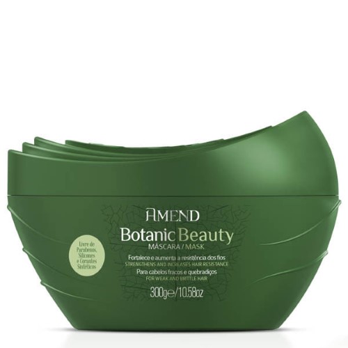 Máscara Amend Botanic Beauty Fortalecedora Óleo de Monoi e Extratos de Alecrim e Gengibre 300g