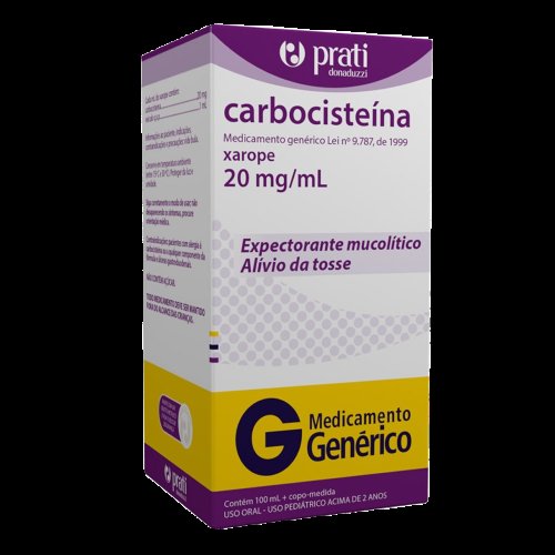 Carbocisteína 20mg/ml Xarope 100ml + copo-medida Prati Donaduzzi Genérico