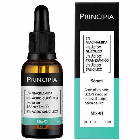 Sérum Facial Principia Mix-01 Tratamento Contra Cravos E Espinhas 30ml