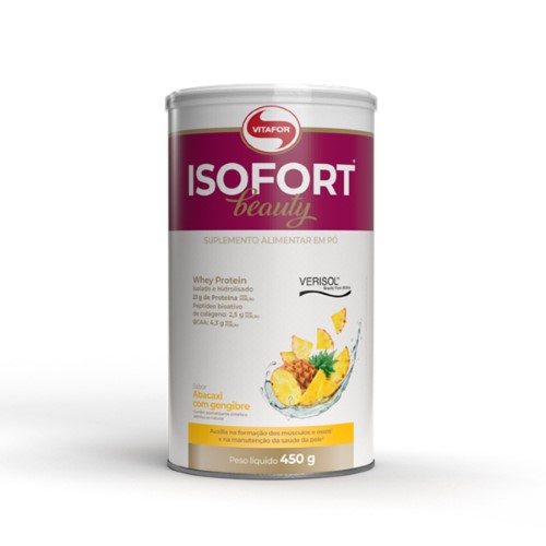 Suplemento Alimentar Vitafor Isofort Beauty Abacaxi com Gengibre 450g