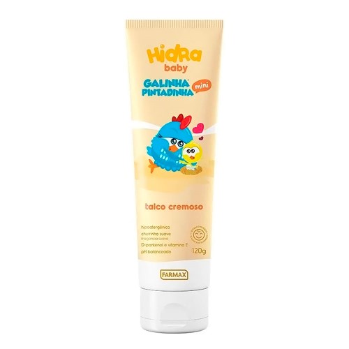 Talco Cremoso Infantil HidraBaby Galinha Pintadinha Mini 120g