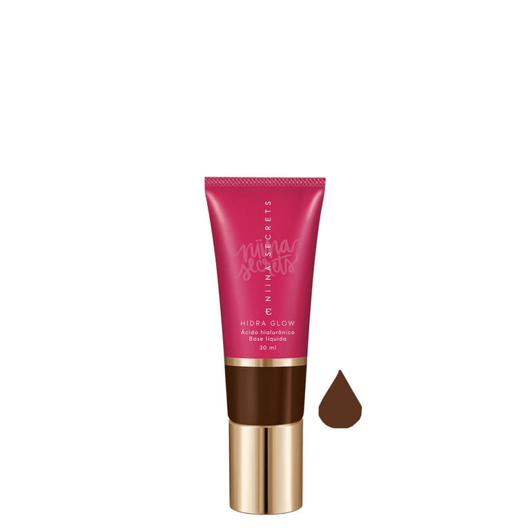 Base Líquida Niina Secrets Hidra Glow Cor 100 com 30ml