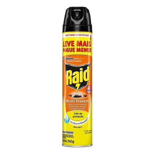 Inseticida Raid Multi-insetos Aerosol Citronela Leve Mais Por Menos 420ml