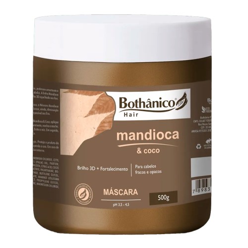 Máscara Capilar Bothânico Hair Mandioca E Coco 500g