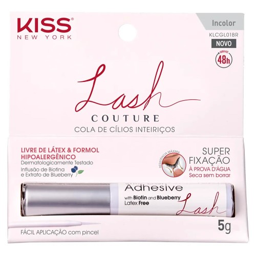 Cola para Cílios Postiços Kiss NY - Lash Couture 48h Incolor