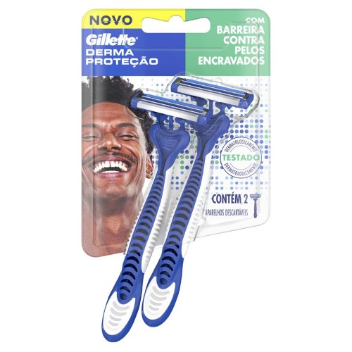 Aparelhos De Barbear Gillette Derma Proteção 2 Unidades