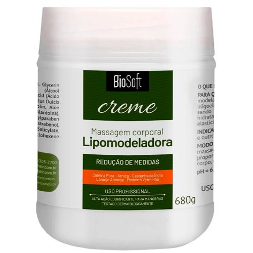 Creme Para Massagem Bio Soft Lipomodeladora 680g