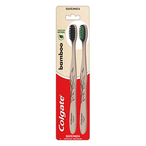 Escova de Dente Colgate Bamboo com 2 unidades