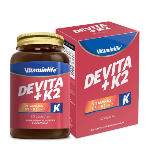 Suplemento Alimentar Vitaminlife Devita + K2 60 Cápsulas