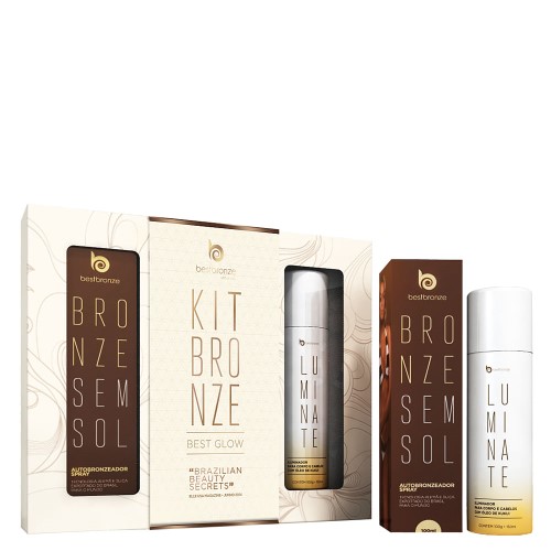 Best Bronze Kit Bronze Glow - Autobronzeador Spray + Iluminador Luminate