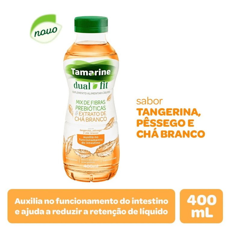 Tamarine Dual Fit Mix De Fibras Tangerina Pêssego Chá Branco 400ml