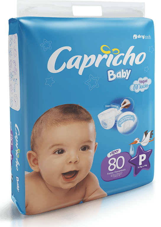 Fralda Capricho Bummis P, pacote com 80 unidades