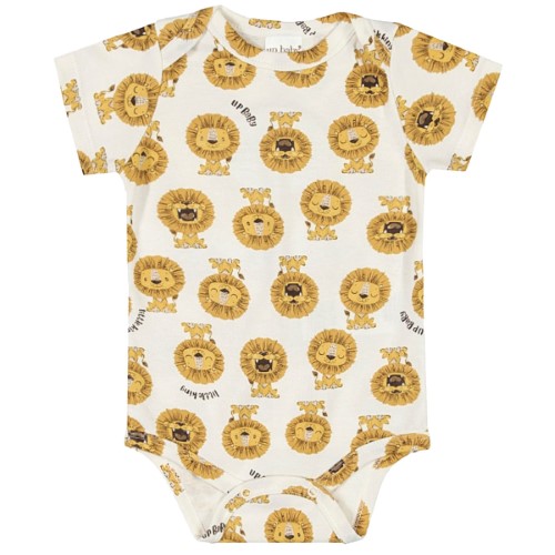 Body curto para bebê em suedine Lion - Up Baby