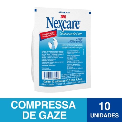 Compressa De Gaze Estéril Nexcare 10 Unidades