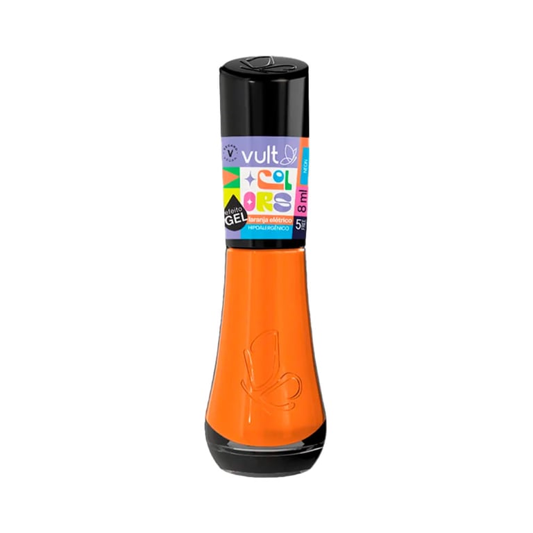 Esmalte Vult 5Free Colors Laranja Elétrico 8ml