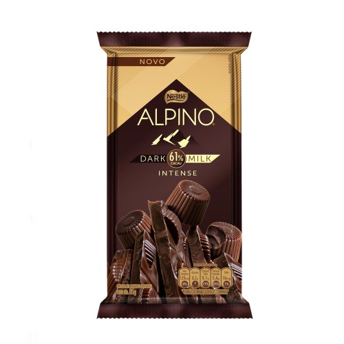 Chocolate Nestlé Alpino Dark Milk 61% Cacau Intense 85g