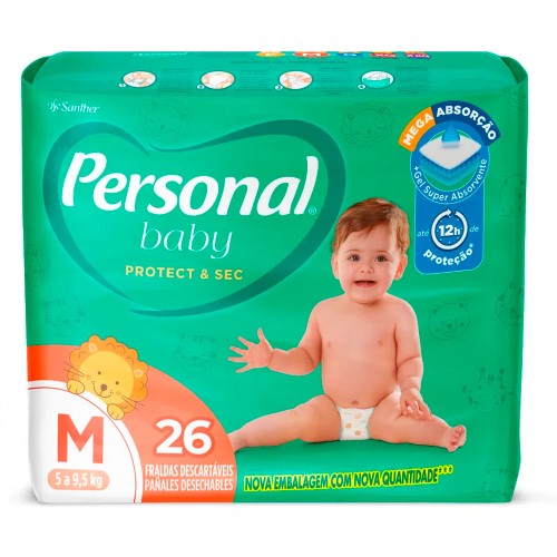 Fralda Descartável Personal Baby Jumbo M 32 Unidades