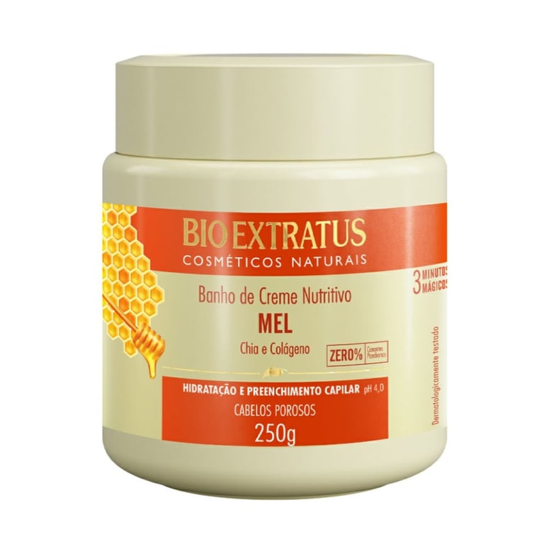 Banho De Creme Nutritivo Bio Extratus Mel 250g