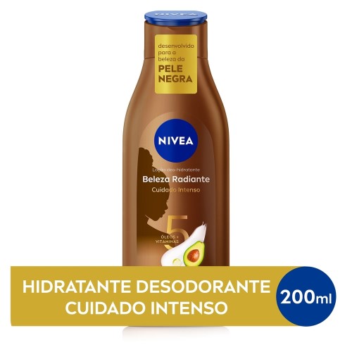 Loção Hidratante Corporal Nivea Beleza Radiante Cuidados Intenso 200ml