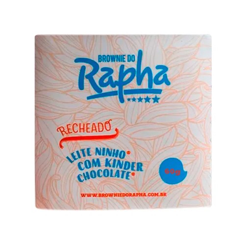 Brownie do Rapha Recheado Leite Ninho com Kinder Chocolate 60g