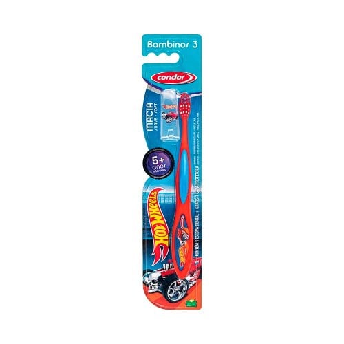 Escova Dental Condor Bambinos Hot Wheels 5 Anos