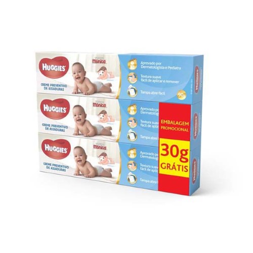 Creme Para Assadura Huggies Regular 90G Com 3Un - Huggies Turma Monica