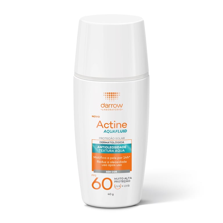 Protetor Solar Facial Actine Aquafluid Fps 60 40g Sem Cor