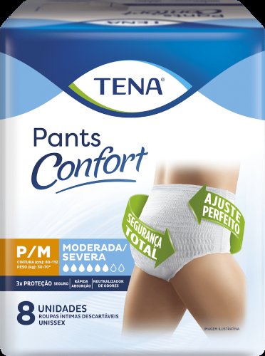 Roupa Intima Tena Pants Confort P/M 8 Unidades