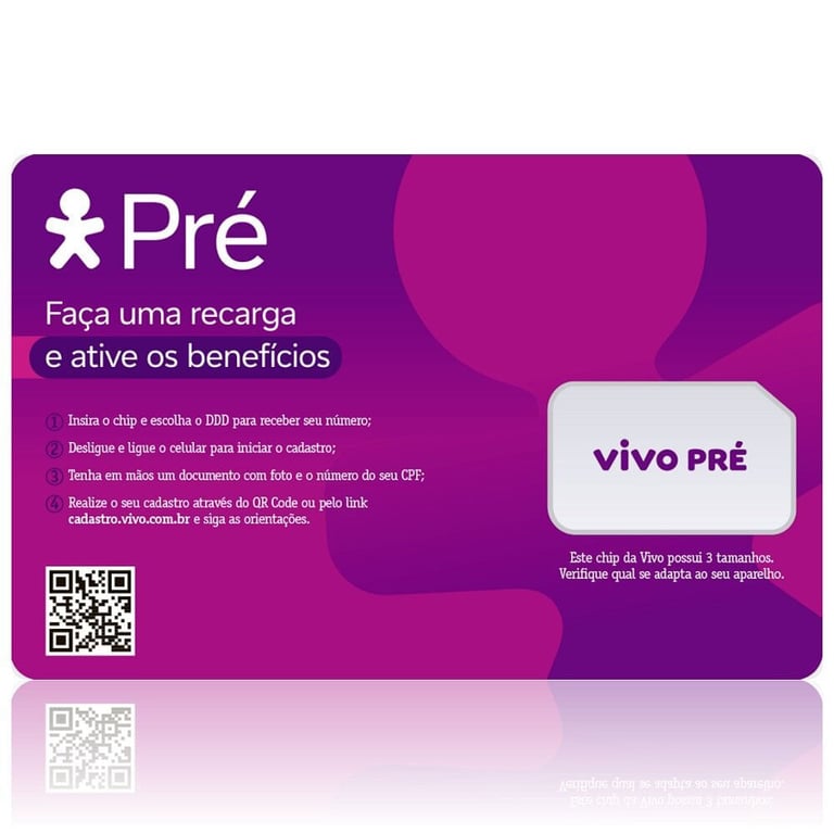 Chip Vivo Pré Pago 1 Unidade