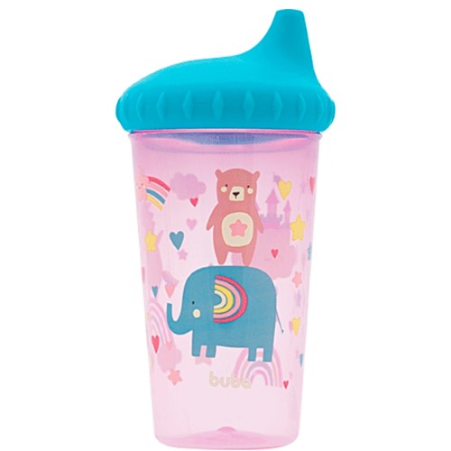 Copo Antivazamento Baby Arco-íris 300ml (12m+) - Buba