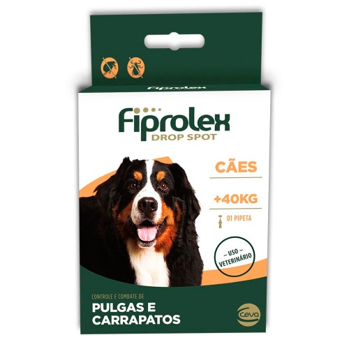 Fiprolex Drop Spot para Cães Acima de 40kg 1 Pipeta de 4,02ml