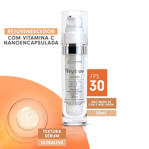 Sérum Gel Anti-idade Mantecorp Skincare Ivy C Uv Fps30 30ml