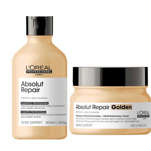 L’Oréal Professionnel Absolut Repair Gold Quinoa + Protein Kit - Shampoo + Máscara Light