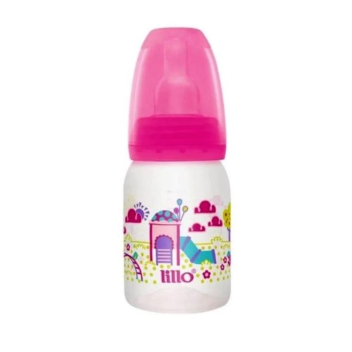 Mamadeira Lillo Divertida Com Bico De Silicone Ortodôntica 120ml - Cor Rosa