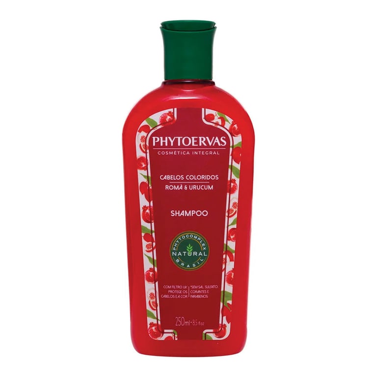 Phytoervas Romã e Urucum Shampoo para Cabelos Coloridos