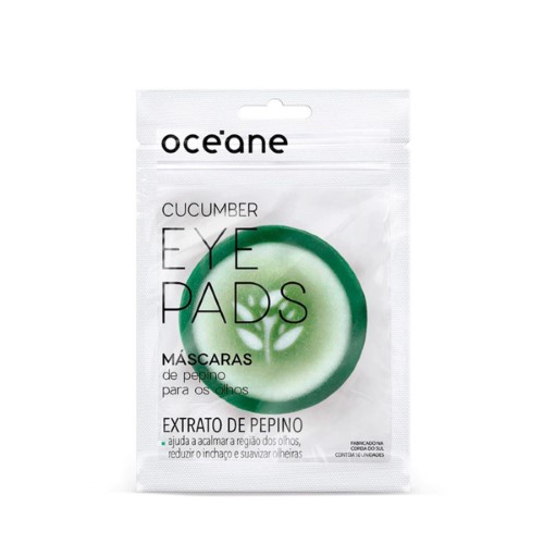 Máscara facial Océane Cucumber Eye Pads Pepinho 5 pares