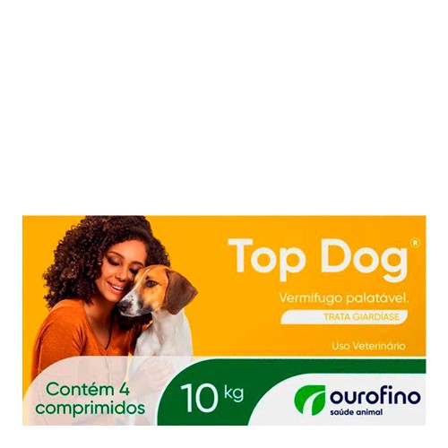 TOP DOG 10kg - cx c/ 4 comprimidos