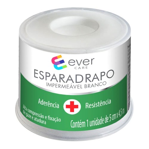 Esparadrapo Impermeável Ever Care Branco 5cm x 4,5m